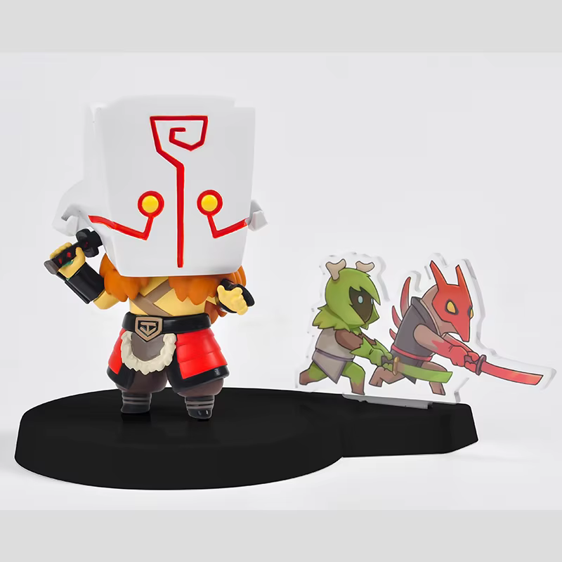 Add description Maksimov embraced the Boxed V-Store Collectors Item: New Dota 2 Ti Hero Q Version Collectible Figure Blind Box - Image 3