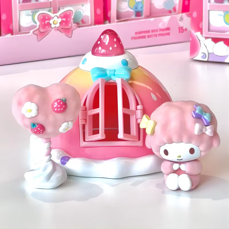 Anime Figure Ornament Decoration Desktop Toys, Original Sanrio My Melody and My Sweet Piano Series Blind Box Model
