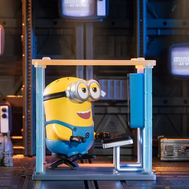 100% Original Blind Box Surprise Mystery Box from the Minions At Work Series Adorable Anime Action Figure Ornaments, Dolls, and Figurines