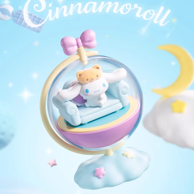 Original Characters of Miniso Sanrio Blind Box Anime Action Figure Ornaments for the Cinnamoroll Rotating Planet Series Adorable Girl Present
