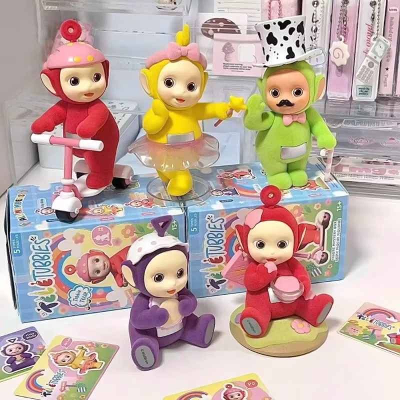 Baby Travel Series Miniso Teletubbies Blind Box Figures Innovative Toys for Kids Unexpected Presents Automobile Ornaments