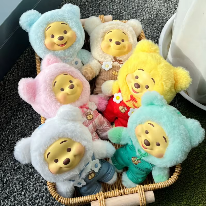 Cute Vinyl Face Pendant Pupu Bear Doll Fashion Trend Toy Kids Present: New Miniso Disney Winnie the Pooh Candy Series Blind Box