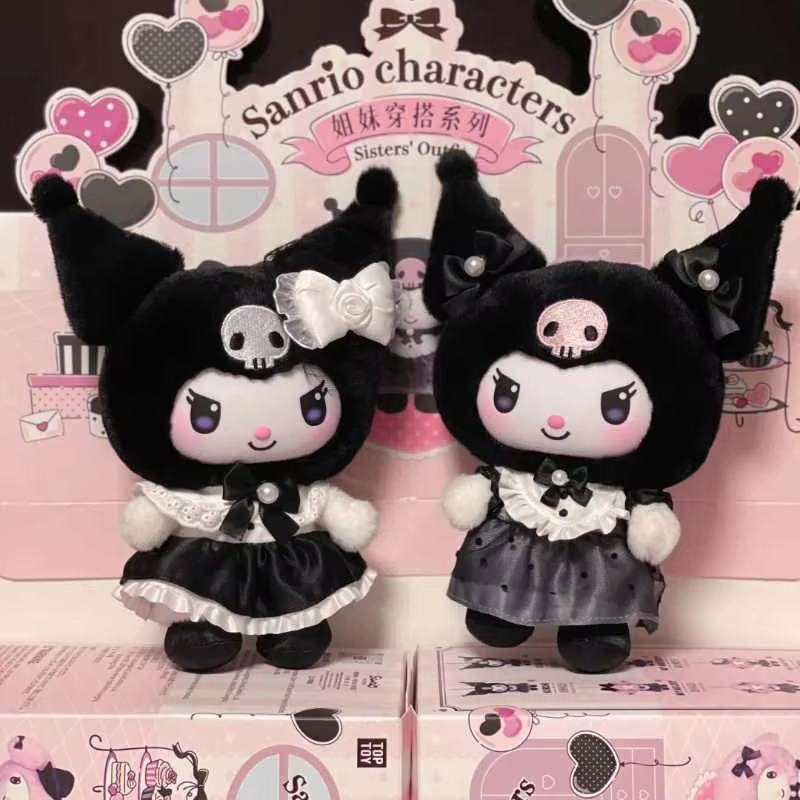 Collectors' Customized Vinyl Doll Decor: Sanrio Genuine Sisters Outfit Series Kuromi Melody Anime Figure Blind Box Mystery