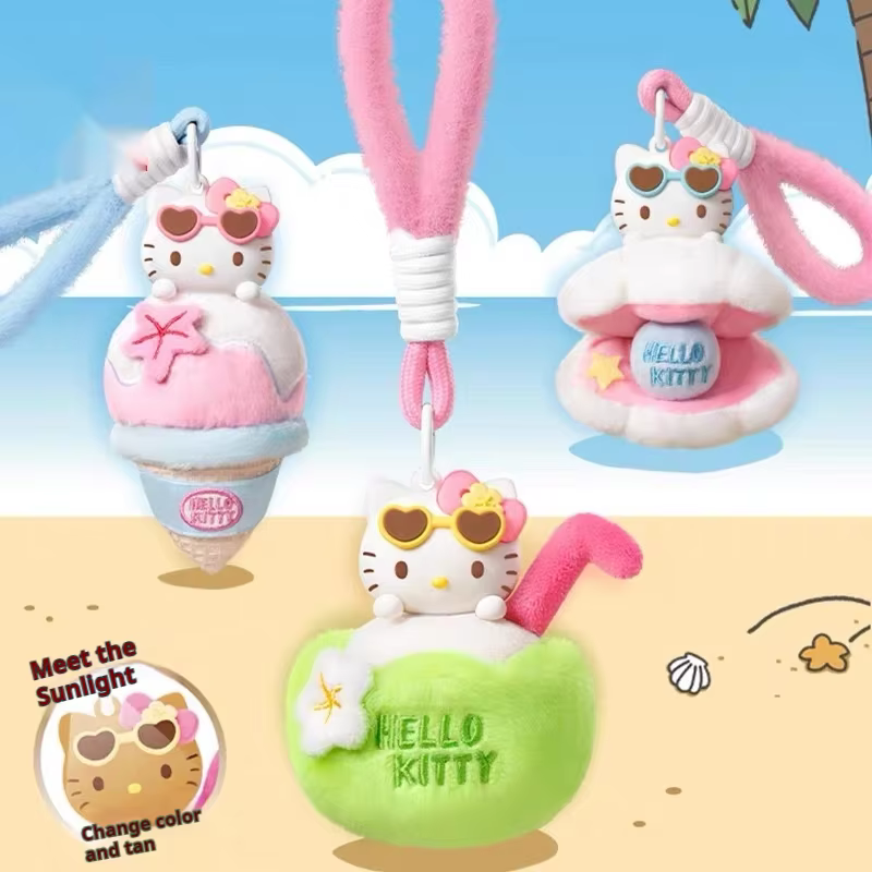 Birthday Present: Authentic Hellokitty Summer Black Baby Plush Aromatherapy Blind Box Color Doll Backpack Pendant Decoration Trend