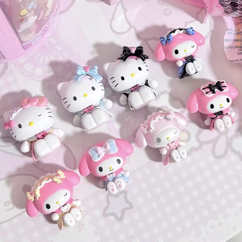 Kuromi Children's Toy Birthday Present: New Sanrio Adorable Sweet Bud Girl Adorable Bean Cartoon Hello Kitty My Melody Blind Box Ornament - Image 4