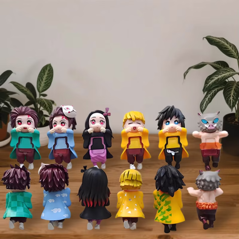 2025 New Designs Handmade Anime Cartoon Doll Desktop Decoration Birthday Present Angel Anime Demon Blind Box Slayer Set