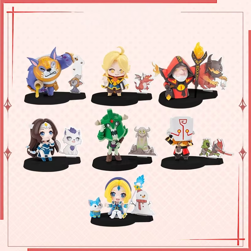 V-Store Collectors Item: New Dota2 Ti Hero Q Version Collectible Figure Blind Box Trendy Plaything Mira Na Carls Ice Queen Gift