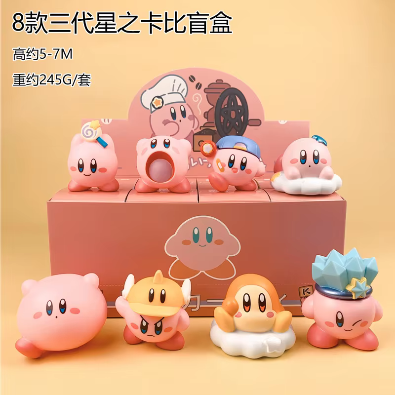 Star Kirby Figurine Blind Box Car Decorative Toy Model Doll Machine Collectible Toys Gaming Accessories Cake Decoration
