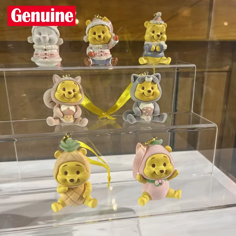 Theme park enthusiasts will love this Disney Winnie the Pooh winter decoration hanging toy blind box, which is a collectible figurine gift.