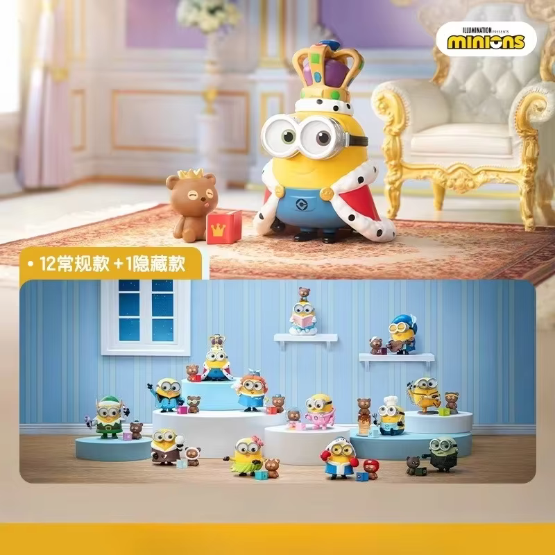 Charming Real Minions Bedtime Tales by Bob and Tim Blind Box Cartoon Adorable Doll Toy Desktop Decoration Birthday Present