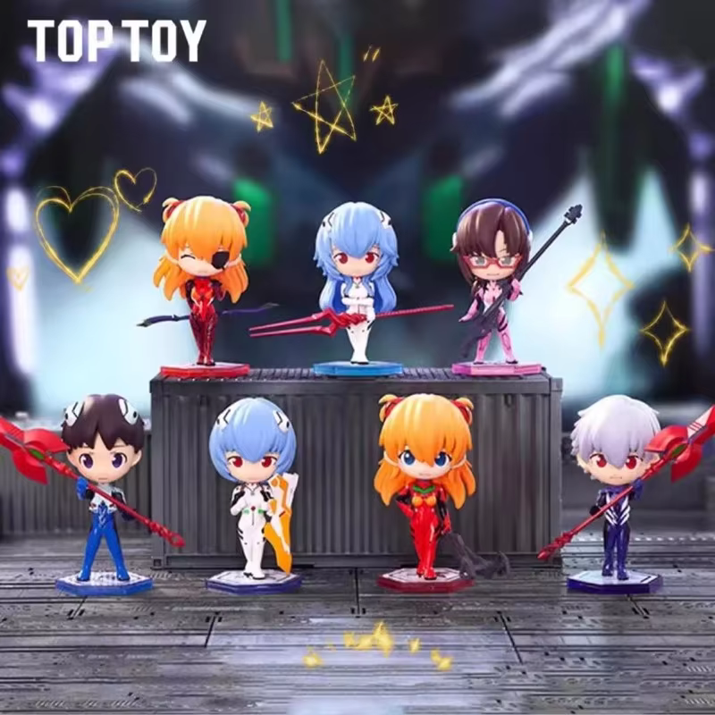 Custom Kids' Birthday Presents: Authentic TOPTOY EVA Toys Series Blind Box Mystery Box New Trendy Anime Figure Collection Decoration