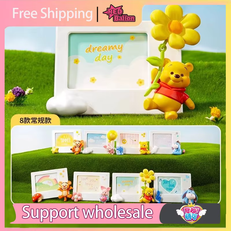 The first series of Winnie the Pooh Mystery Box Polaroid picture frames Adorable Blind Box Refrigerator Decal for a Girl's Birthday