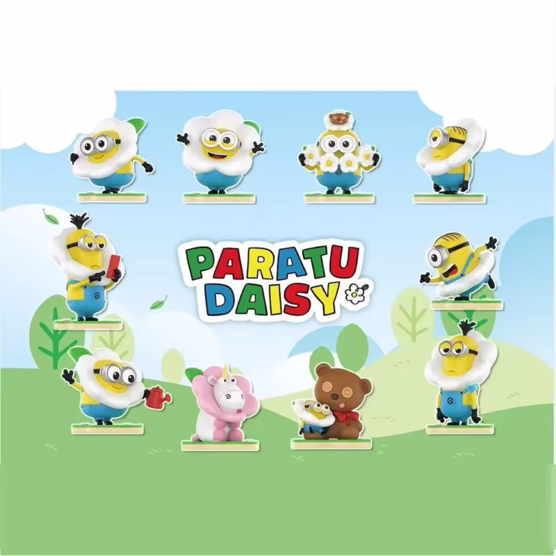 Imaginative Personalized Desktop Ornament Surprise Gift BoxBirthday Present Minions Animation Cartoon Adorable Luminous Figure Blind Box