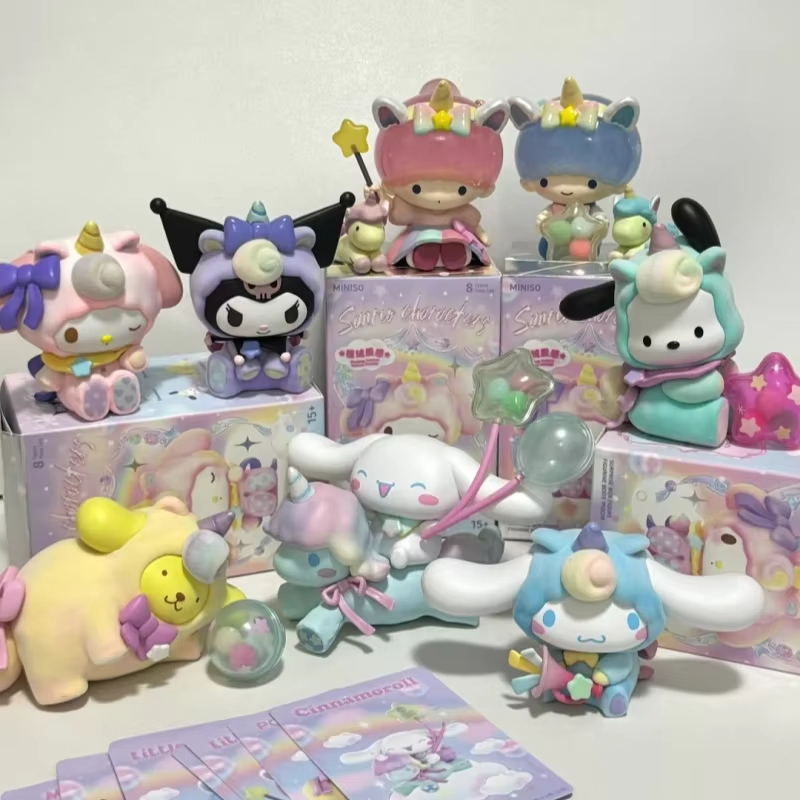 Kuromi Yugui Dog Original Miniso Sanrio Fantasy Park Series Blind Box Birthday Present for Women