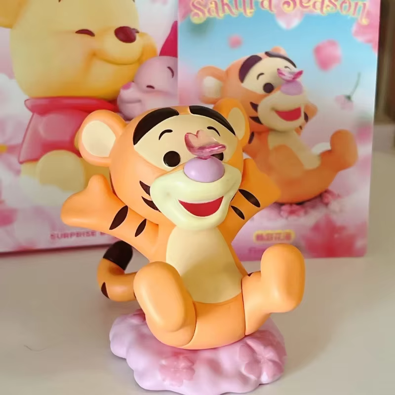 Winnie the Pooh Spring Honey Cherry Blossom Season Series Gifts: Handmade Model Mystery Box Desktop Decor Toy