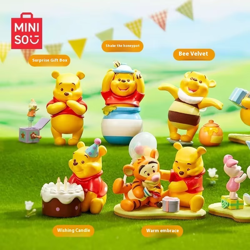 Real MINSO Disney Trendy Blind Box Toy Collectors' Item: Collectible Figure Gift with a Winnie the Pooh Friends Party Theme