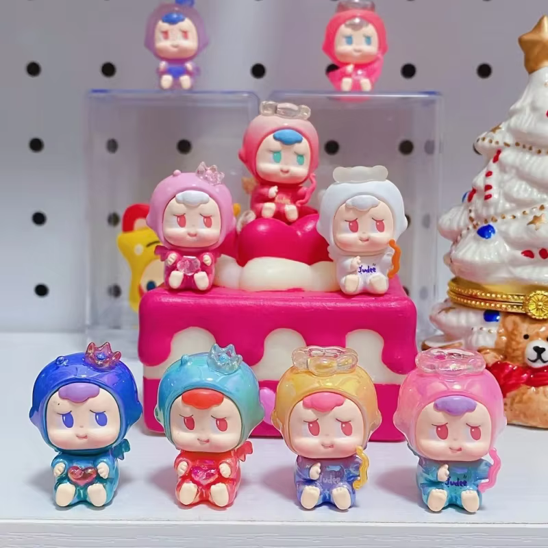 Real Judee Mini First Generation Adorable Grain Blind Box in Color Adorable Tiny Toy Blind Bag Desktop Accent for Girls' Festival Presents